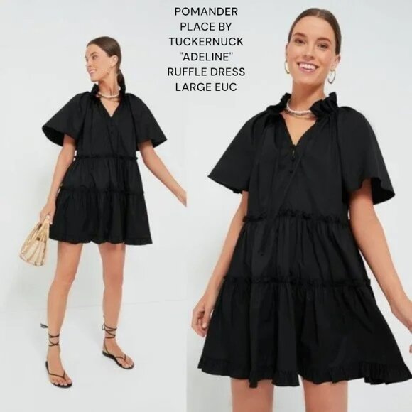 Pomander Place Dresses & Skirts - Pomander Place by Tuckernuck Black Adeline Dress Size L EUC